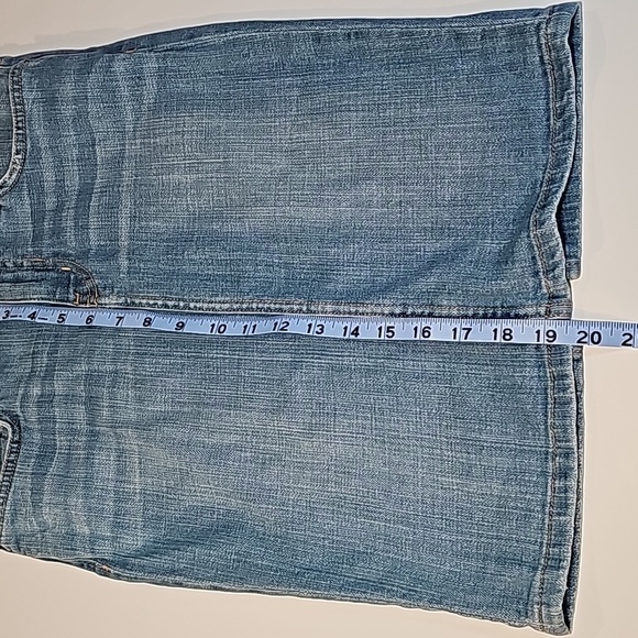 Current/Elliot The Stilleto Pencil Skirt Jean Denim Mid-Length USA Whiskey 26 - Picture 7 of 7